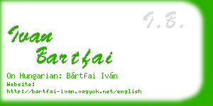 ivan bartfai business card